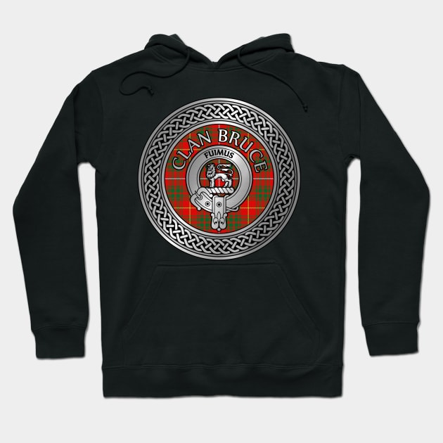 Clan Bruce Crest & Tartan Knot Hoodie by Taylor'd Designs